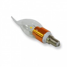 3W E14 AC110-240V Warm White Gold Candle Bulb